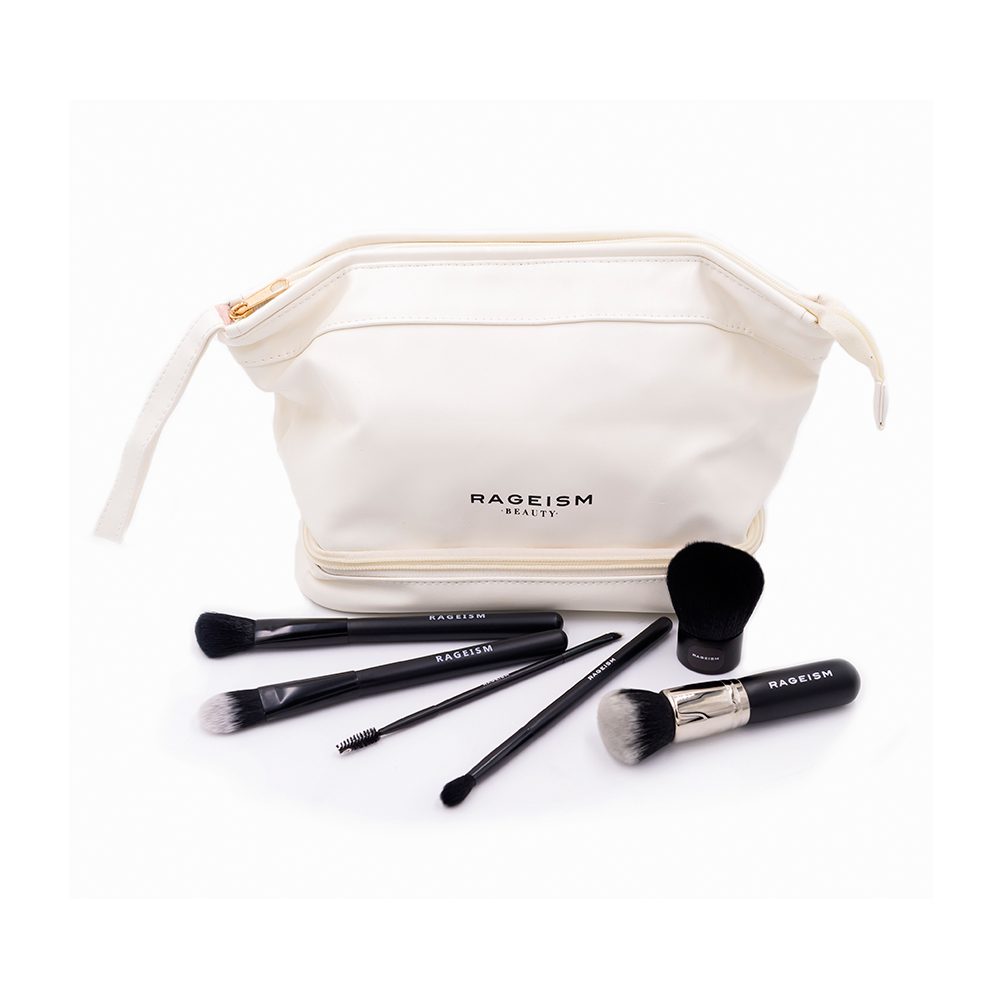 Makeup Bag and Brush Set