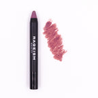 Lip crayon with pink shade and 'Rageism Beauty' branding on a white background